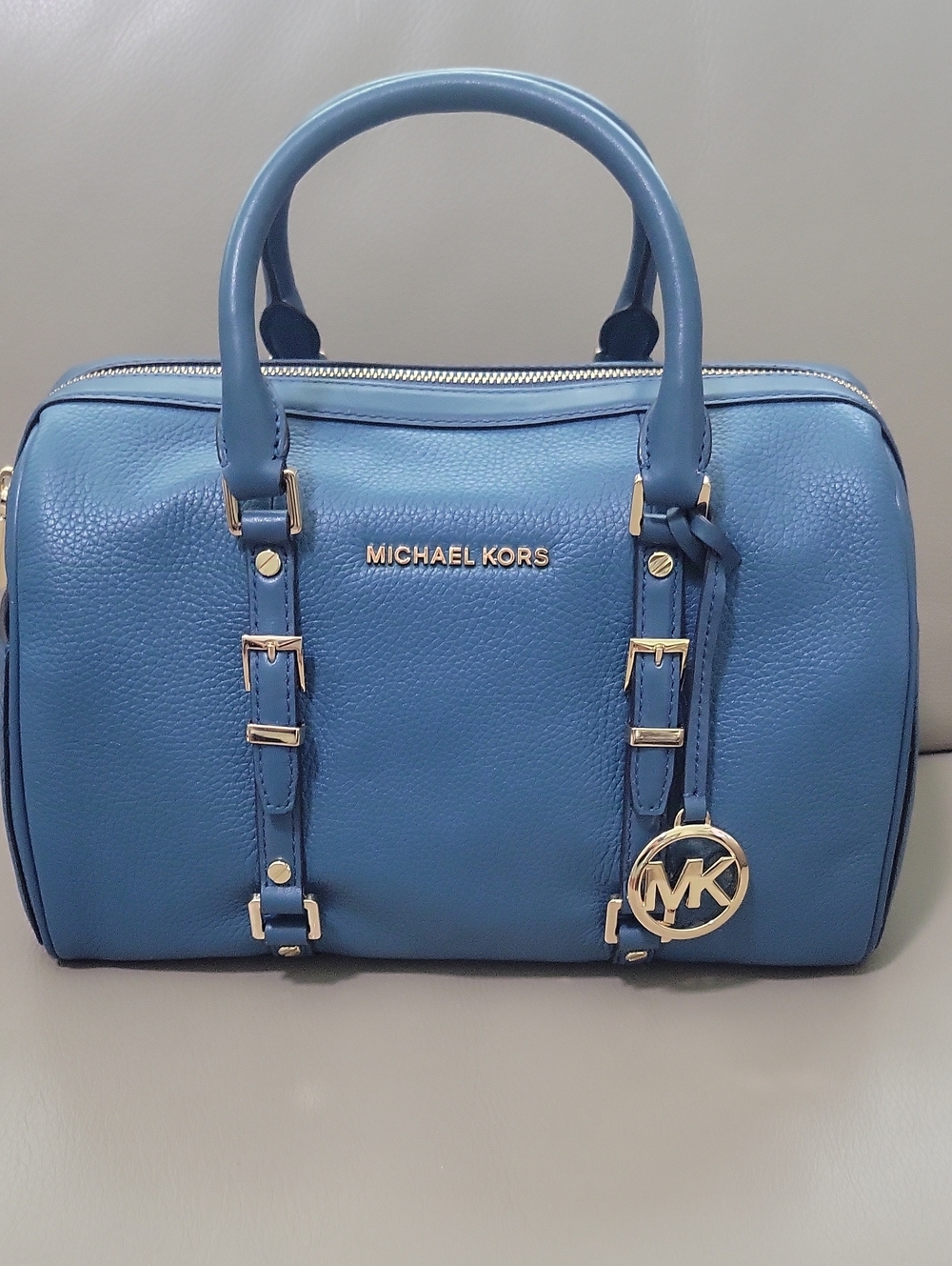 Michael Kors Cornflower Blue Leather Ginger Satchel